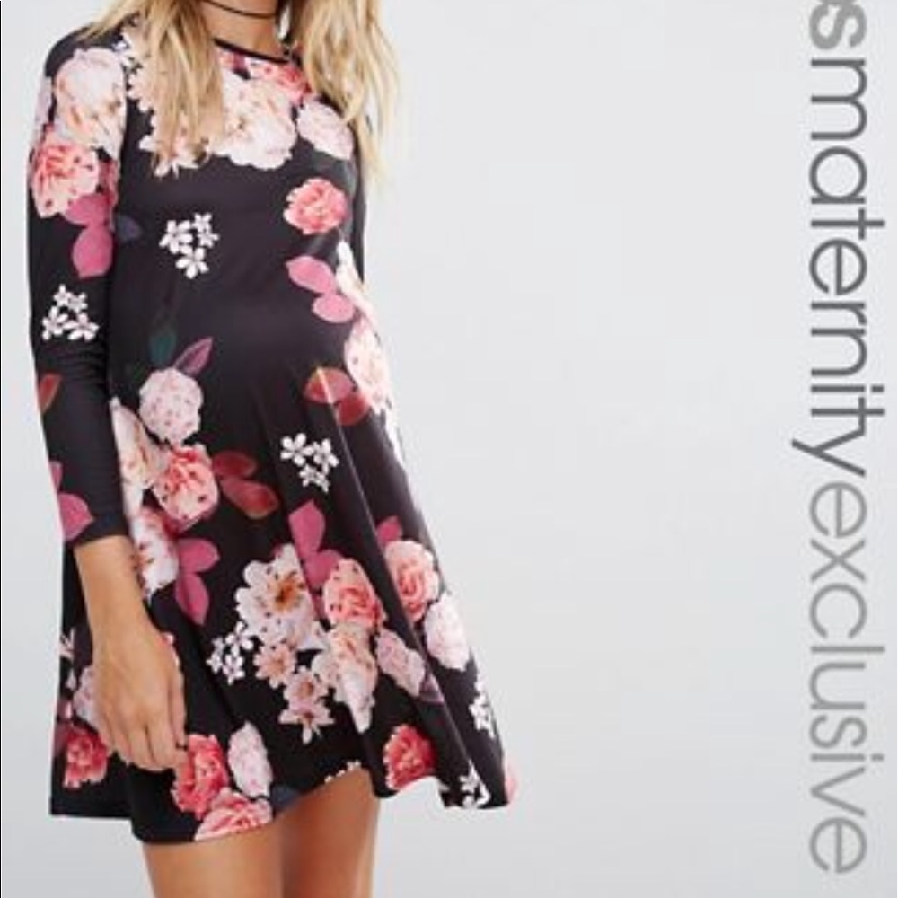 ASOS floral maternity dress